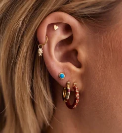Mini Flower Earring Charm 14K