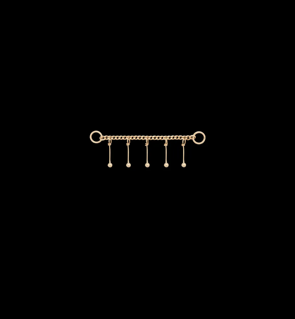 Mythical Pillars Chain Charm Piercing 14K