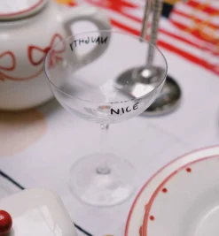 Naughty & Nice Champagne Glass