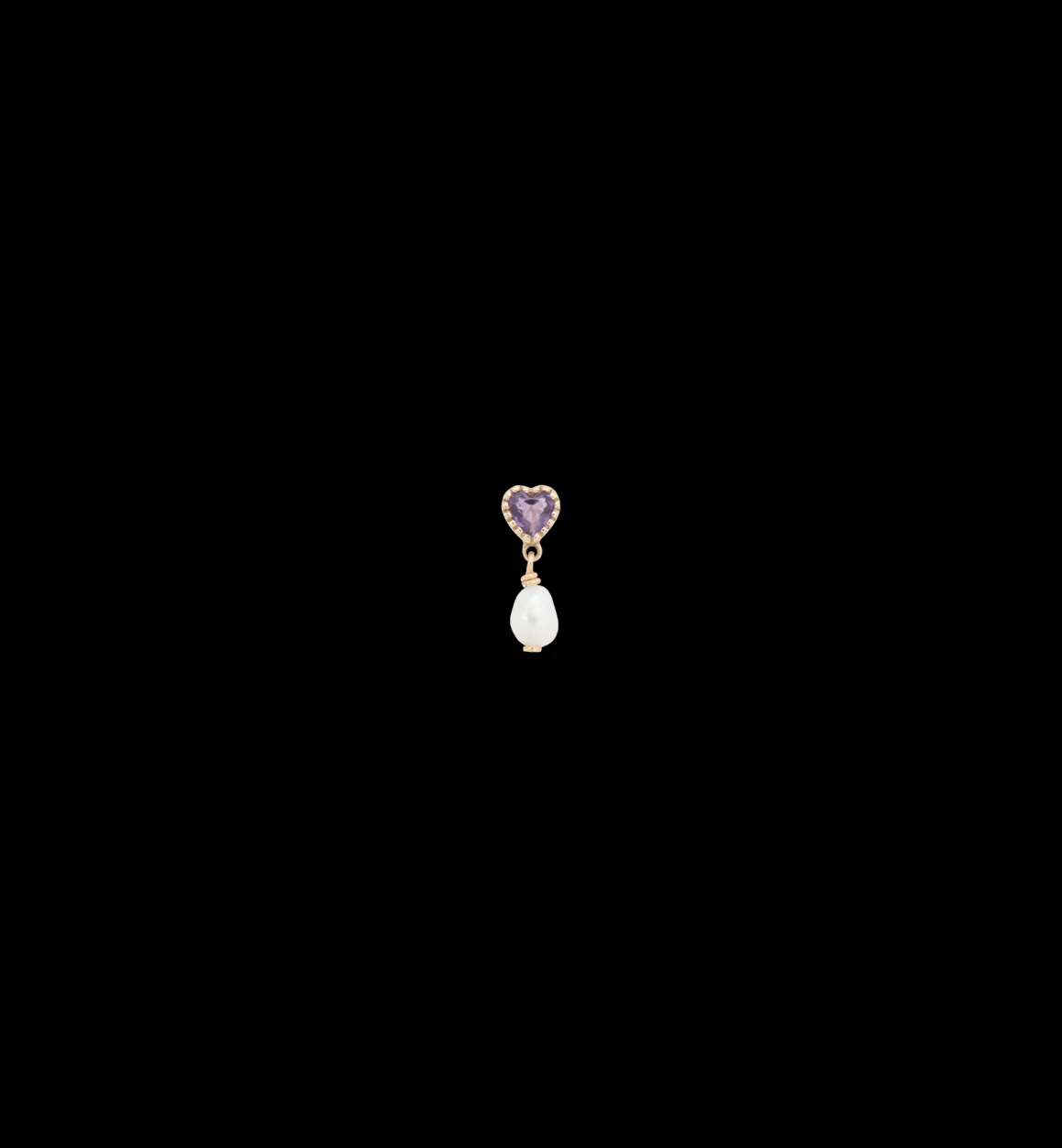 Pearly Love Piercing Front 14K