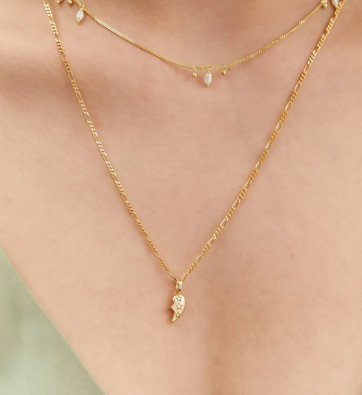 Piece of My Heart Set of 2 Charms 14K
