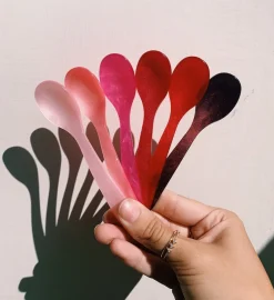 Pink Acrylic Teaspoon Set
