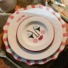 Pink Scalloped Dinner Plate