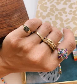 Pinky Signet Ring Square 14K