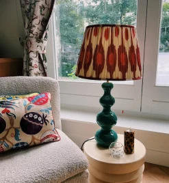 Pooky Pink Ikat Silk Lampshade