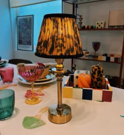 Pooky Round Brass Rechargeable Table Lamp