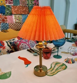 Pooky Round Brass Rechargeable Table Lamp