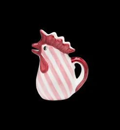 Popolo Pink Striped Chicken Jar