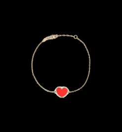 Red Heart Bracelet 14K