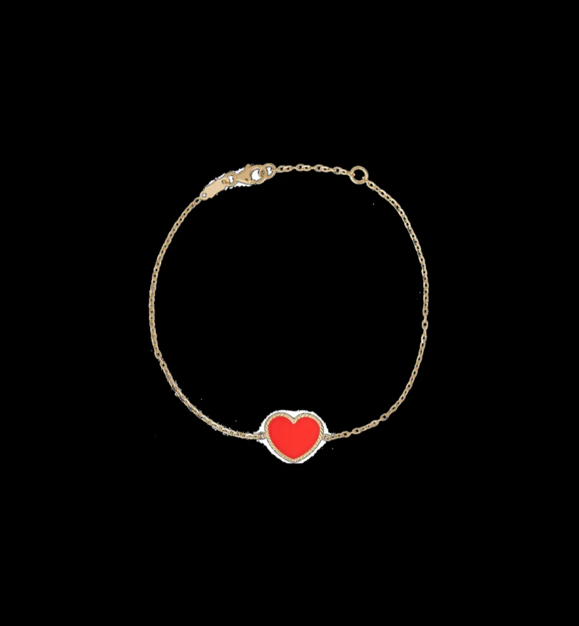 Red Heart Bracelet 14K