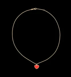 Red Heart Necklace 14K
