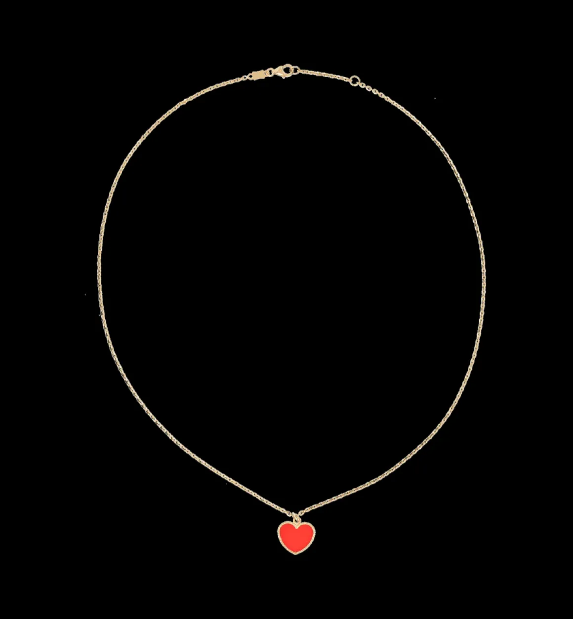 Red Heart Necklace 14K