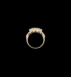 Rose Aquamarine Ring 14K