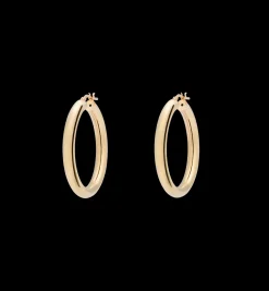 Round Plain Hoop Earrings