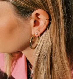 Round Plain Hoop Earrings