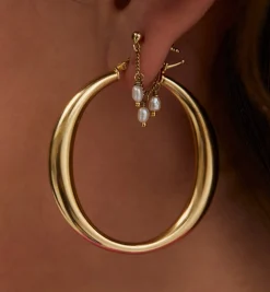 Sculpted Plain Hoop Earrings