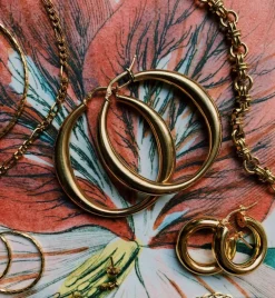 Sculpted Plain Hoop Earrings