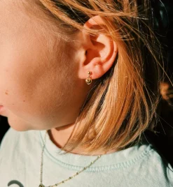 Set Of Heart Earrings 14K