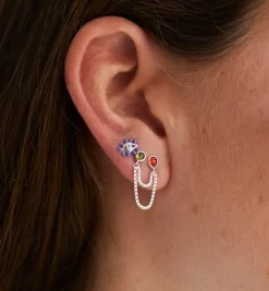 Single Angel Eye Stud Earring