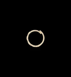 Single Braided Hoop Earring 14K