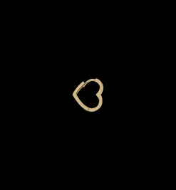 Single Heart Clasp Earring 14K