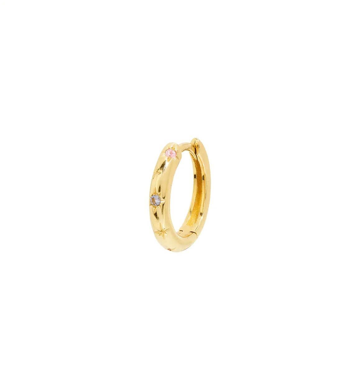 Single Interstellar Ring Earring 14K