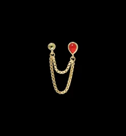Single Jagger Stud Chain Earring
