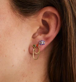 Single Jagger Stud Chain Earring