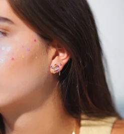 Single Kaleidoscope X Stud Earring 14K