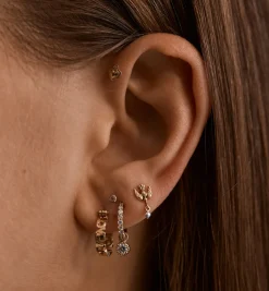 Single Love Bird Stud Earring 14K
