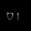 Single Love Chain Stud Earring 14K