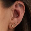 Single Mimosa Stud Earring 14K