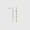 Single Parchment Sword Earring