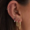 Single Pearly Love Stud Earring 14K