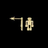 Single Robot Stud Earring 14K