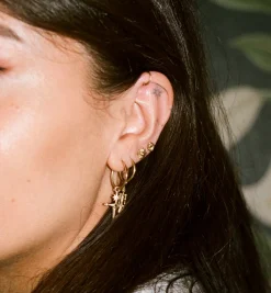 Single Vesper Stud Earring 14K