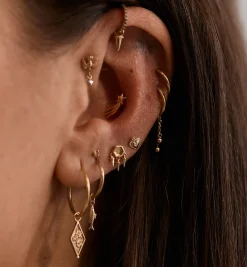 Single Whimsical Love Stud Earring 14K