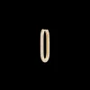 Single White Zirconia Paperclip Earring 14K