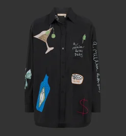 Stella Nova Black Bead Embellished Shirt