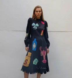 Stella Nova Black Bead Embellished Dress