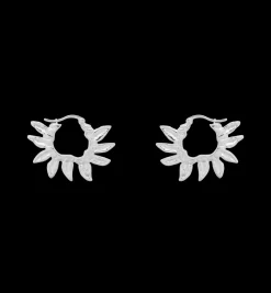Sunflower Petals Hoop Earrings
