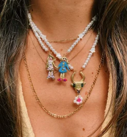 Susan Alexandra Zodiac Star Pearl Necklace
