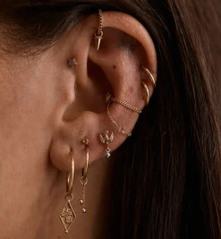 Tears of Gold Piercing Charm 14K