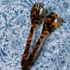 Tortoise Leopard Salad Cutlery Set