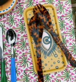 Tortoise Leopard Salad Cutlery Set