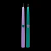 Tough Love Green/Purple Candle Set of 2