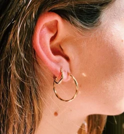 Twisted Hoops Earring Set 14K