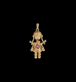 Vintage Amethyst Bo Peep Charm