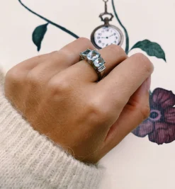 Vintage Aquamarine Eternal Sky Ring