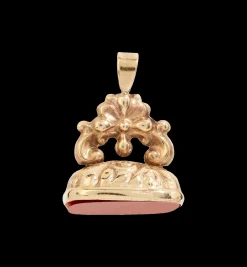 Vintage Carnelian Stamp Charm